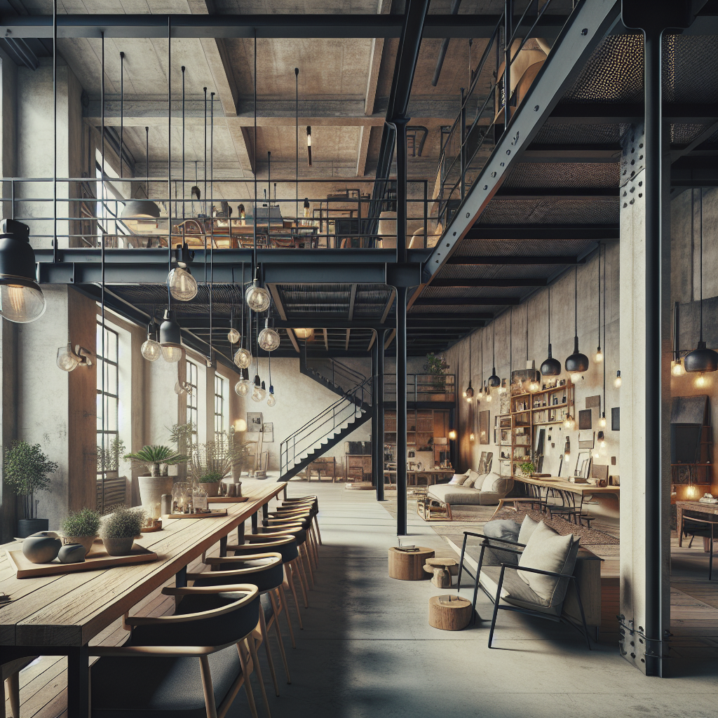 Functionele flair in industriële decoratie voor een praktische uitstraling