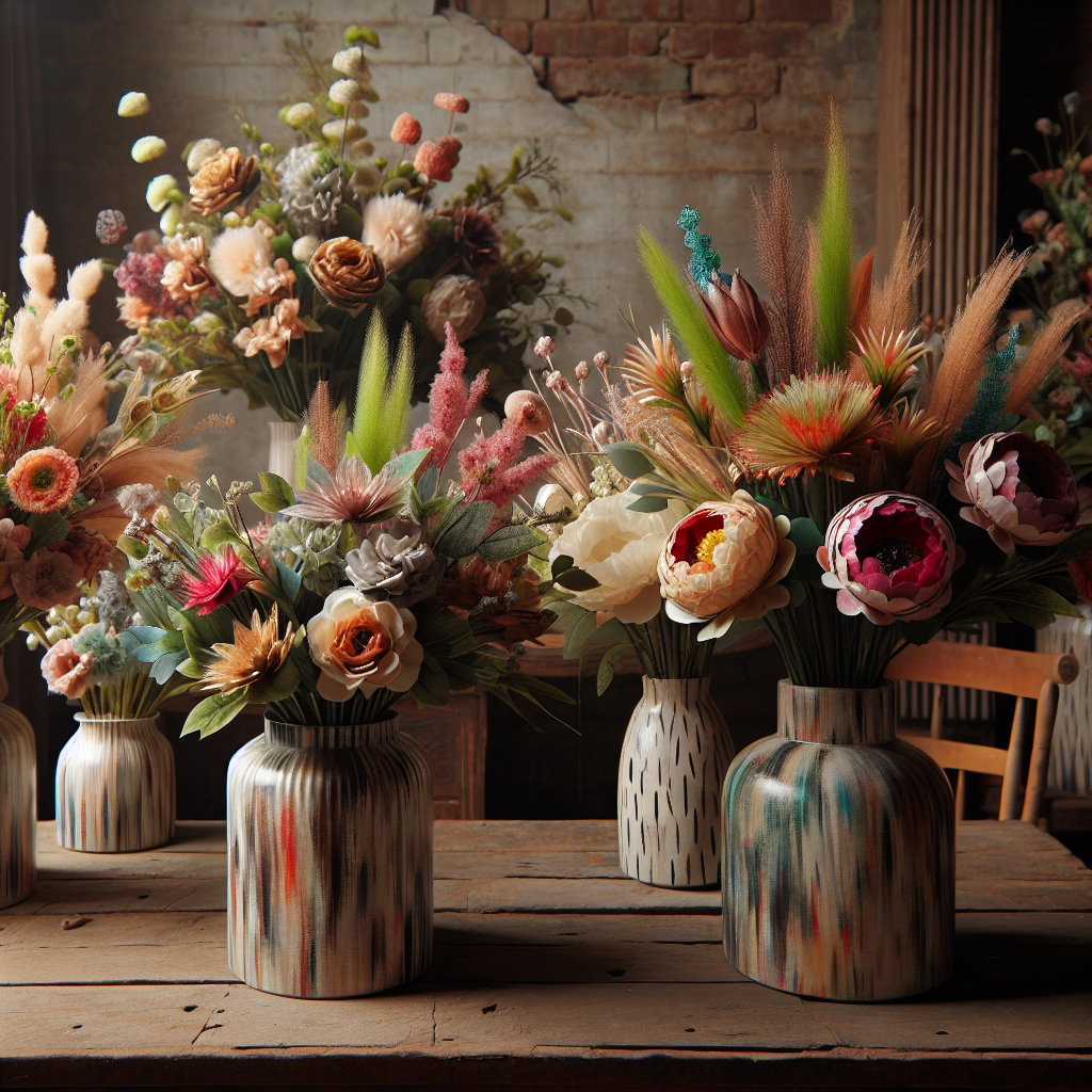 Kunstbloemen in landelijke decoraties voor een sfeervolle ambiance